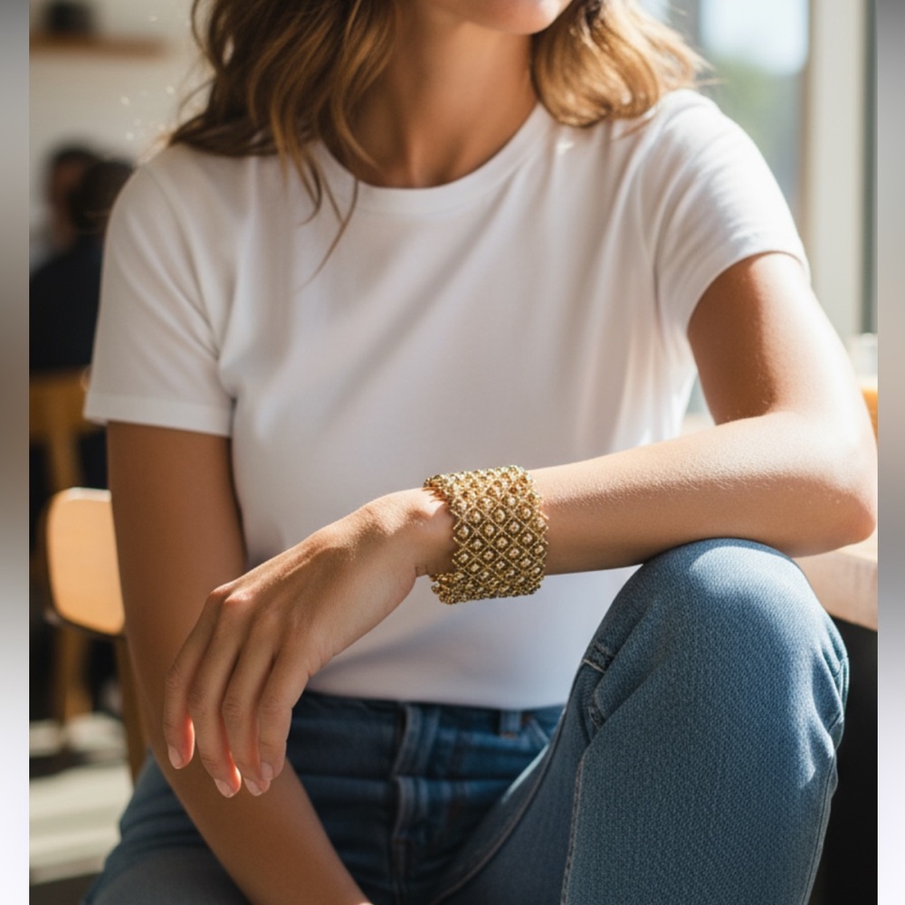 Gold stretchy bracelet 